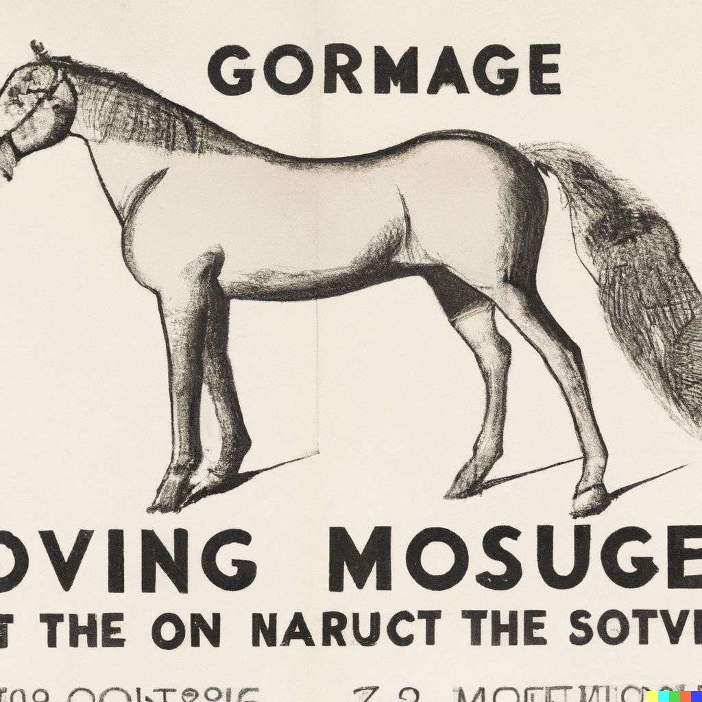 a horse, government information leaflet from World War 2